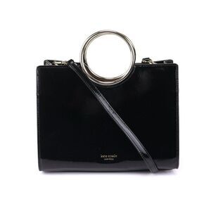NWT Kate Spade Sam Bracelet Bag Tote Black Patent